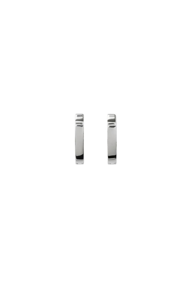 Shield Slim Earrings, Alternate, color, Silver