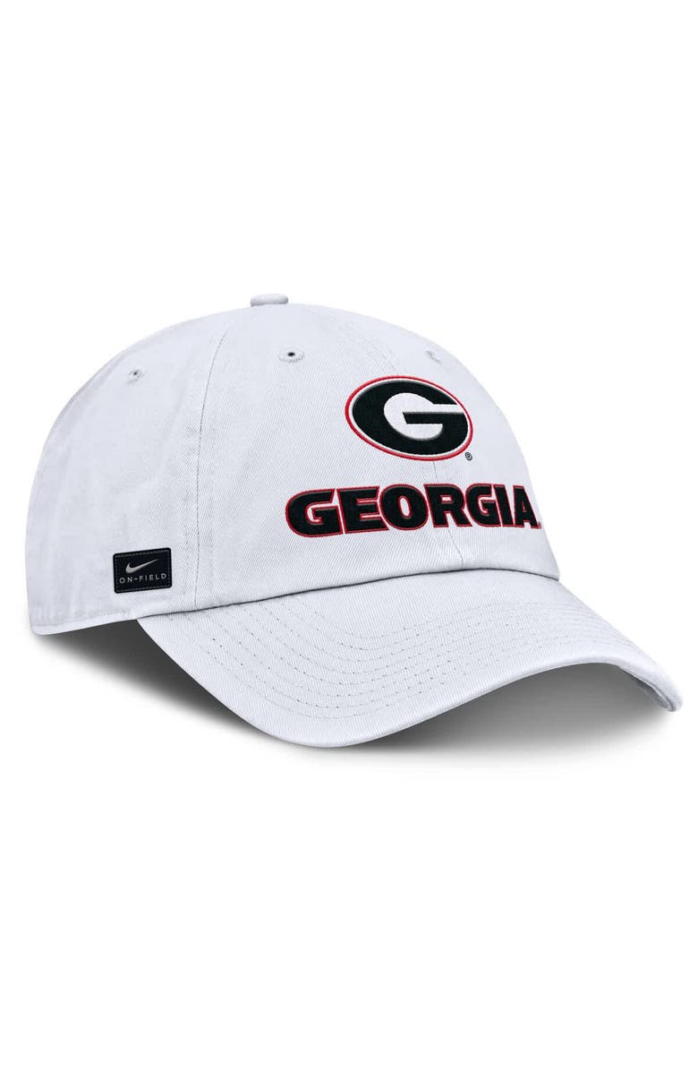 Nike Men's Nike White Georgia Bulldogs 2025 Sideline Club Adjustable Hat, Alternate, color, 