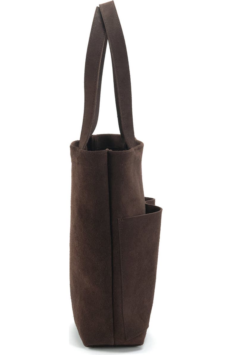 Ezra Arthur Brooklyn Nubuck Suede Leather Tote Bag, Alternate, color, Cocoa