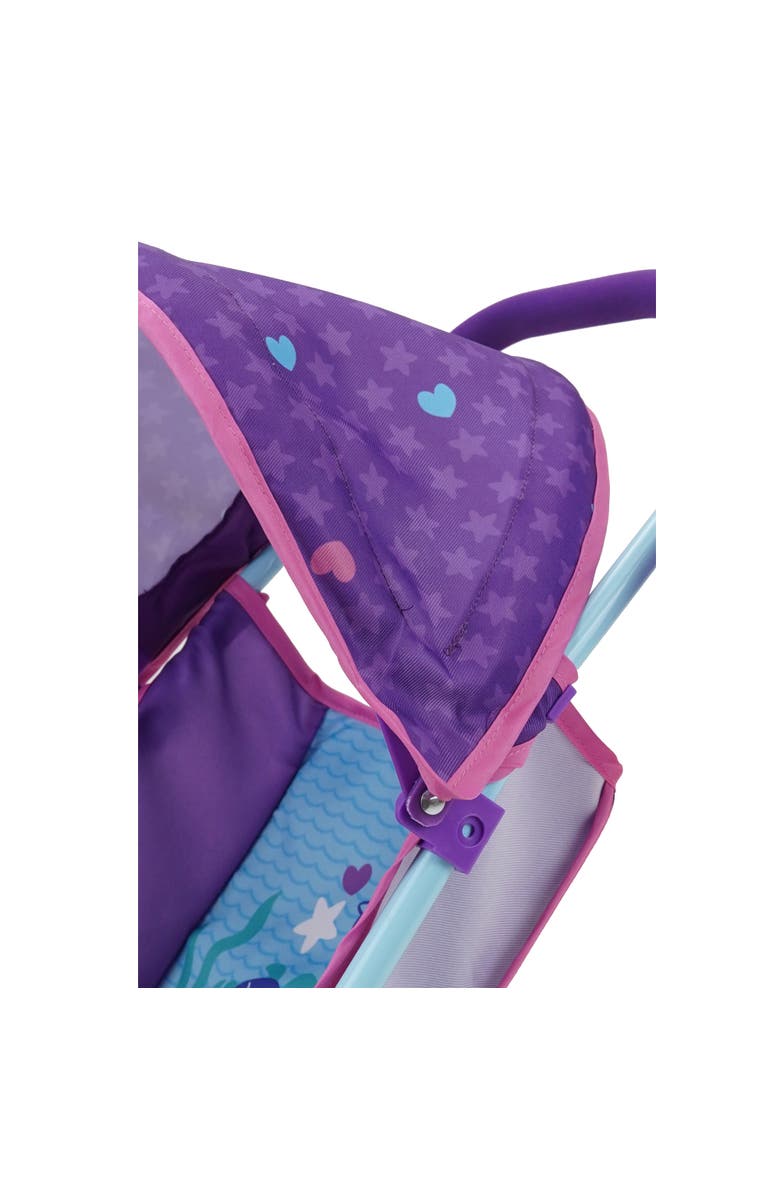 509 Mermaid Doll Stroller W/ Canopy 
Cup Holder, Alternate, color, Multicolored