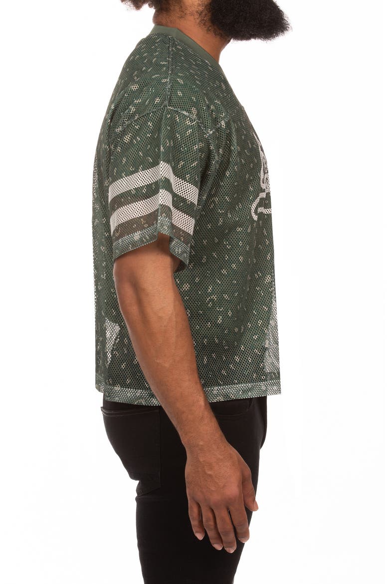 Eskimo Oversize Short Sleeve Mesh V-Neck Jersey, Alternate, color, SYCAMORE