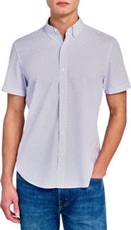 CONSTRUCT Dot Stretch Woven Short Sleeve Shirt