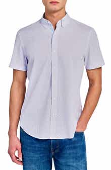 CONSTRUCT Dot Stretch Woven Short Sleeve Shirt