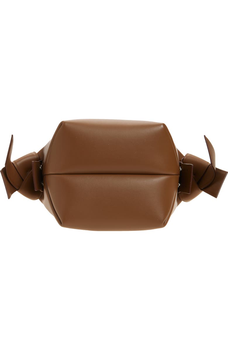 Acne Studios Mini Musubi Leather Shoulder Bag, Alternate, color, Camel Brown