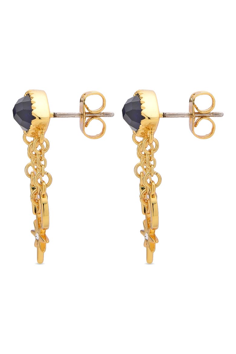 Celia Moonstone Mismatched Drop Earrings, Alternate, color, GOLD