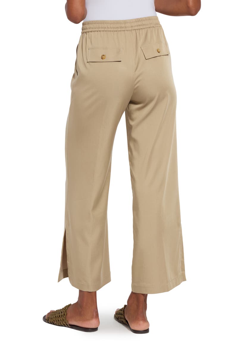 Zena Drawstring Ankle Wide Leg Pants, Alternate, color, SANDSTONE