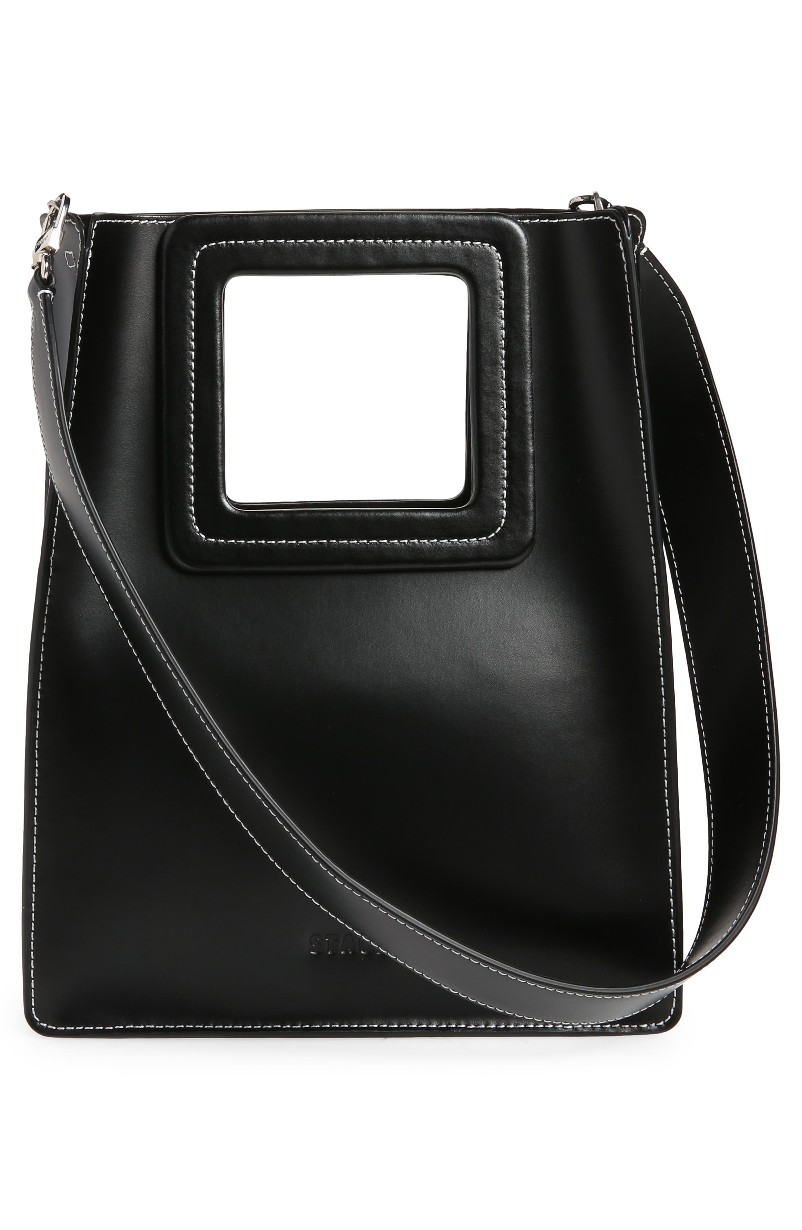 STAUD Shirley Leather Tote, Alternate, color, 