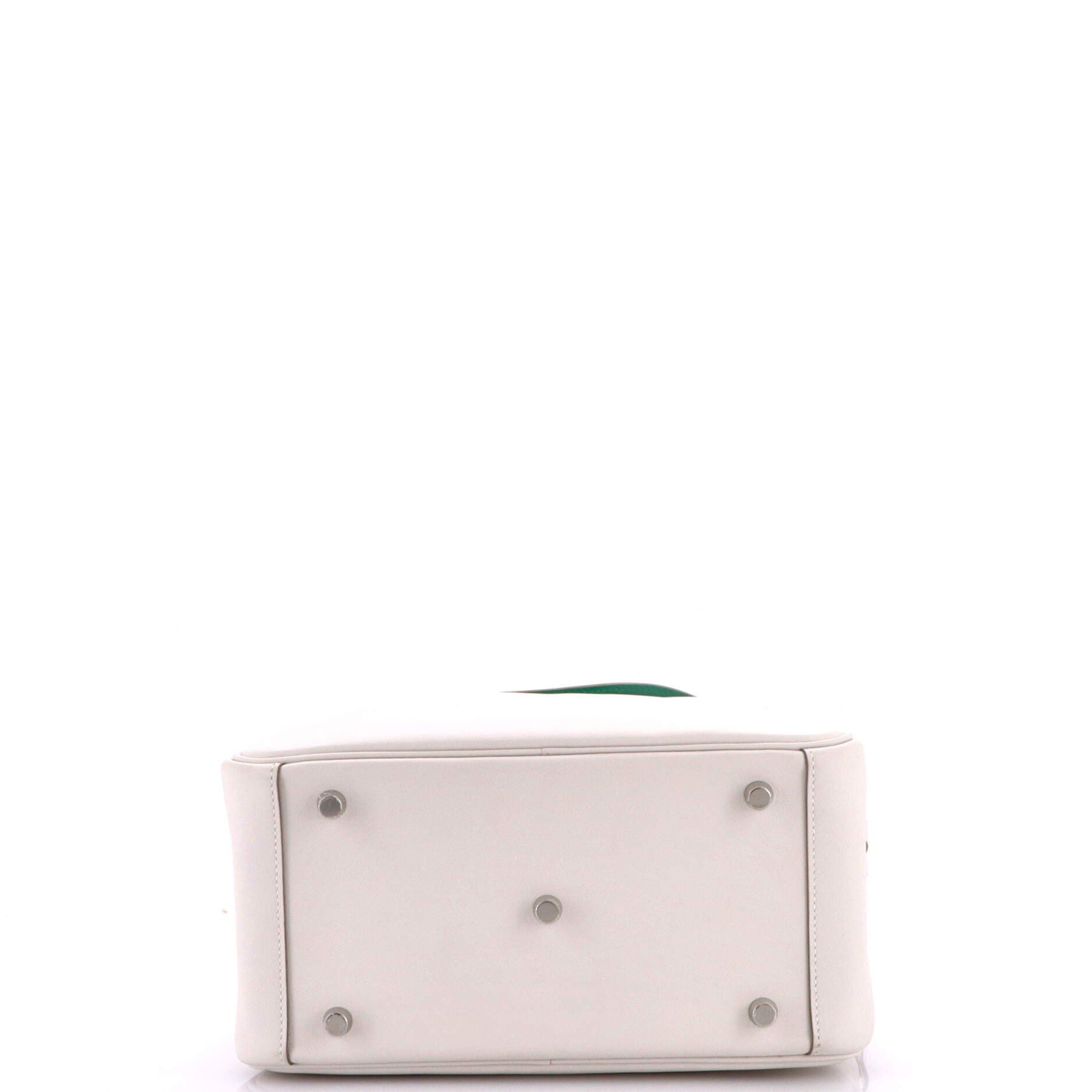 Pre-Owned Hermes Lindy Bag Verso Swift 26, Alternate, color, Verso - Gris Pale/Vert Vertigo