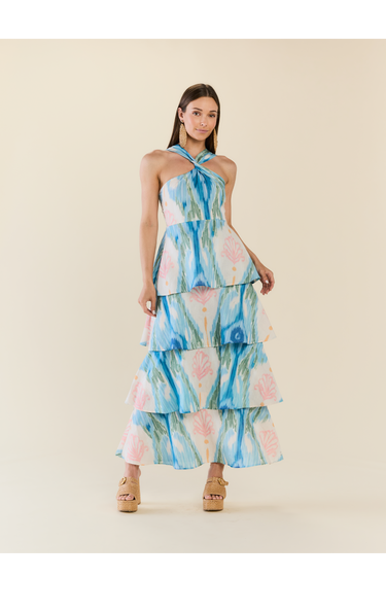 Eddy Emma Dress x Charli Evans, Main, color, Harbor Island Waves Ikat