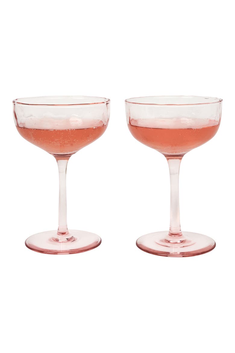 Puro Set of 2 Cocktail Coupes, Alternate, color, BLUSH