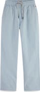 Scotch & Soda Kids' Loose Cotton & Linen Tapered Leg Drawstring Pants