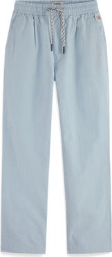 Scotch & Soda Kids' Loose Cotton & Linen Tapered Leg Drawstring Pants