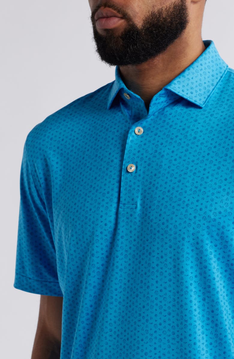 Peter Millar Elements Performance Jersey Polo, Alternate, color, Riverbed