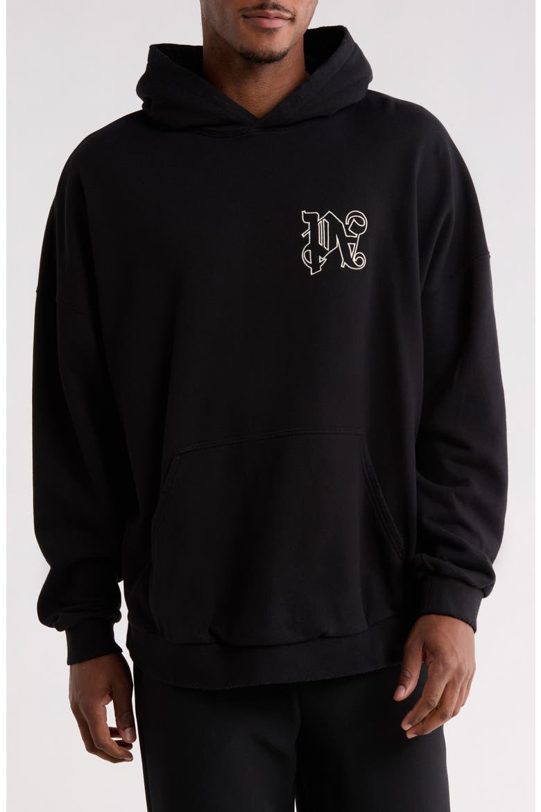 Graphic Hoodie, Main, color, BLACK/BEIGE