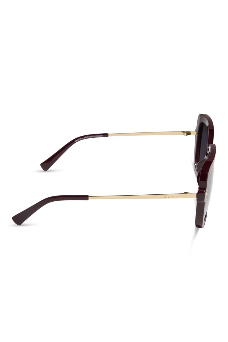 Sandra 54mm Gradient Square Sunglasses, Alternate, color, DARK CHERRY / GREY GRADIENT