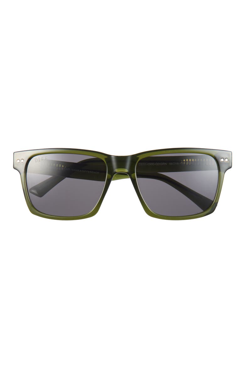Marco 56mm Square Sunglasses, Main, color, DARK SAGE CRYSTAL GREY