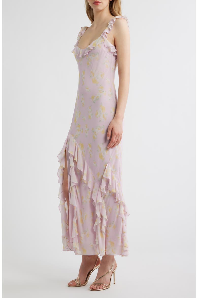Roseline Ruffle Sleeveless Maxi Dress, Alternate, color, WISTERIA SUN