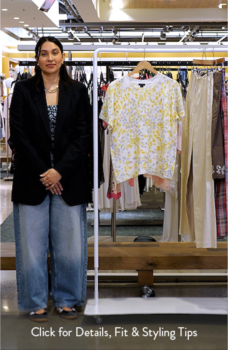 Floral Print Short Sleeve Sweater, sales video thumbnail