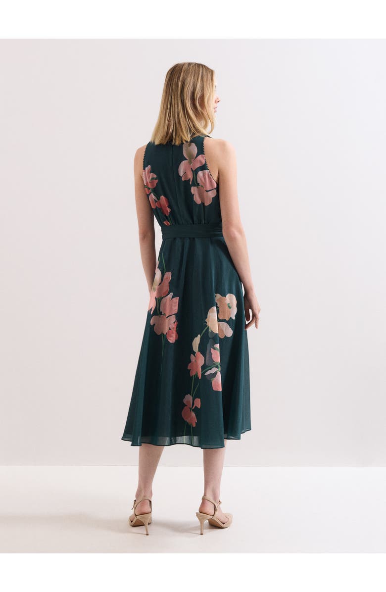 Phase Eight Lucinda Tie Waist Midi Dress, Alternate, color, Teal