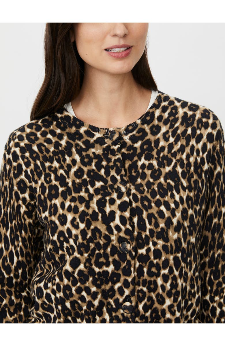 Masai Copenhagen MaLika Leopard Print Cardigan, Alternate, color, Incense