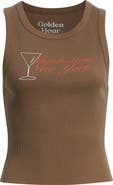 GOLDEN HOUR Manhattan Martini Cotton Graphic Tank