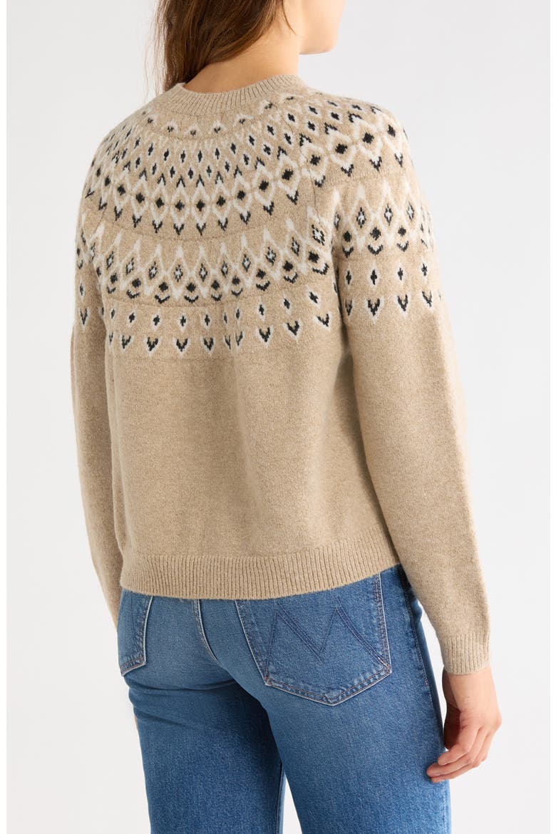 Fair Isle Sweater, Alternate, color, LIGHT CAMEL BEIGE