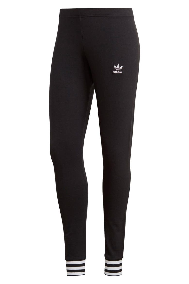 adidas 3-Stripes Tights, Alternate, color, BLACK