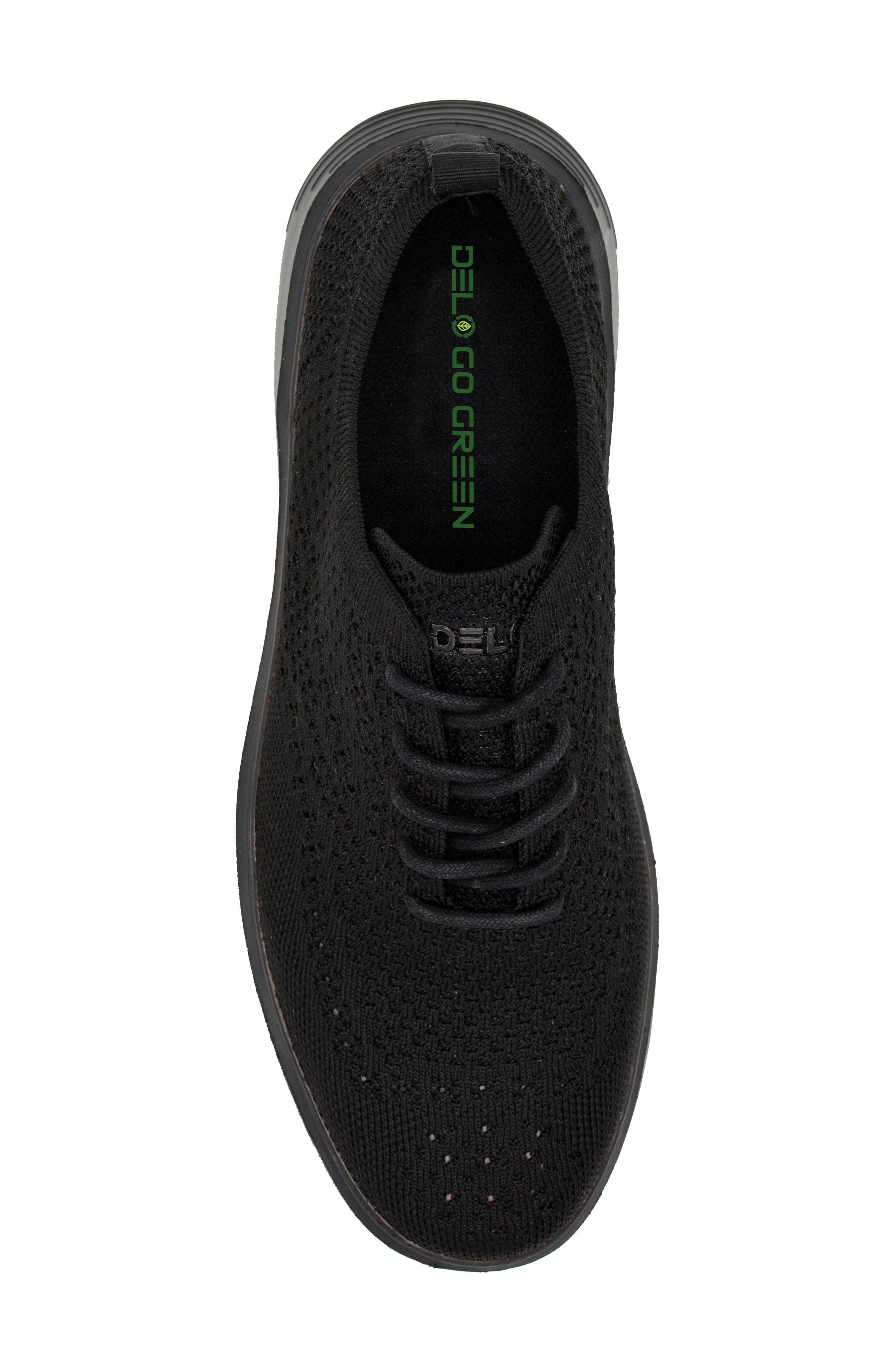 DELO Go Green Mesh Sneaker, Alternate, color, Black/ Black