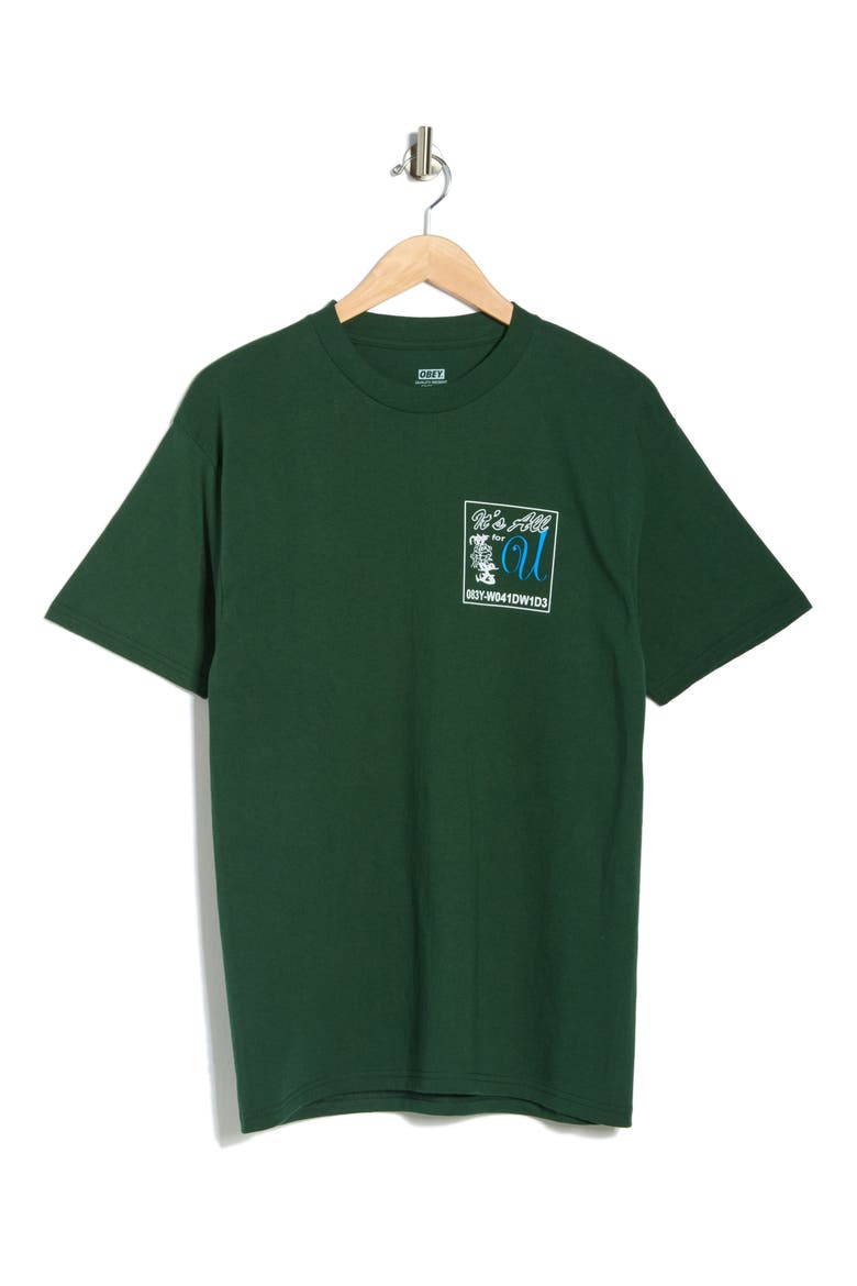 It's All For You T-Shirt, Alternate, color, FOREST GREEN