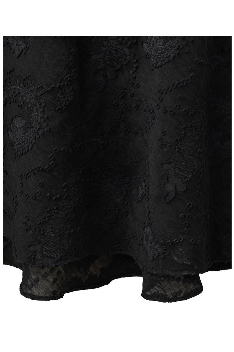 Embroidered Chiffon Slipdress, Alternate, color, BLACK