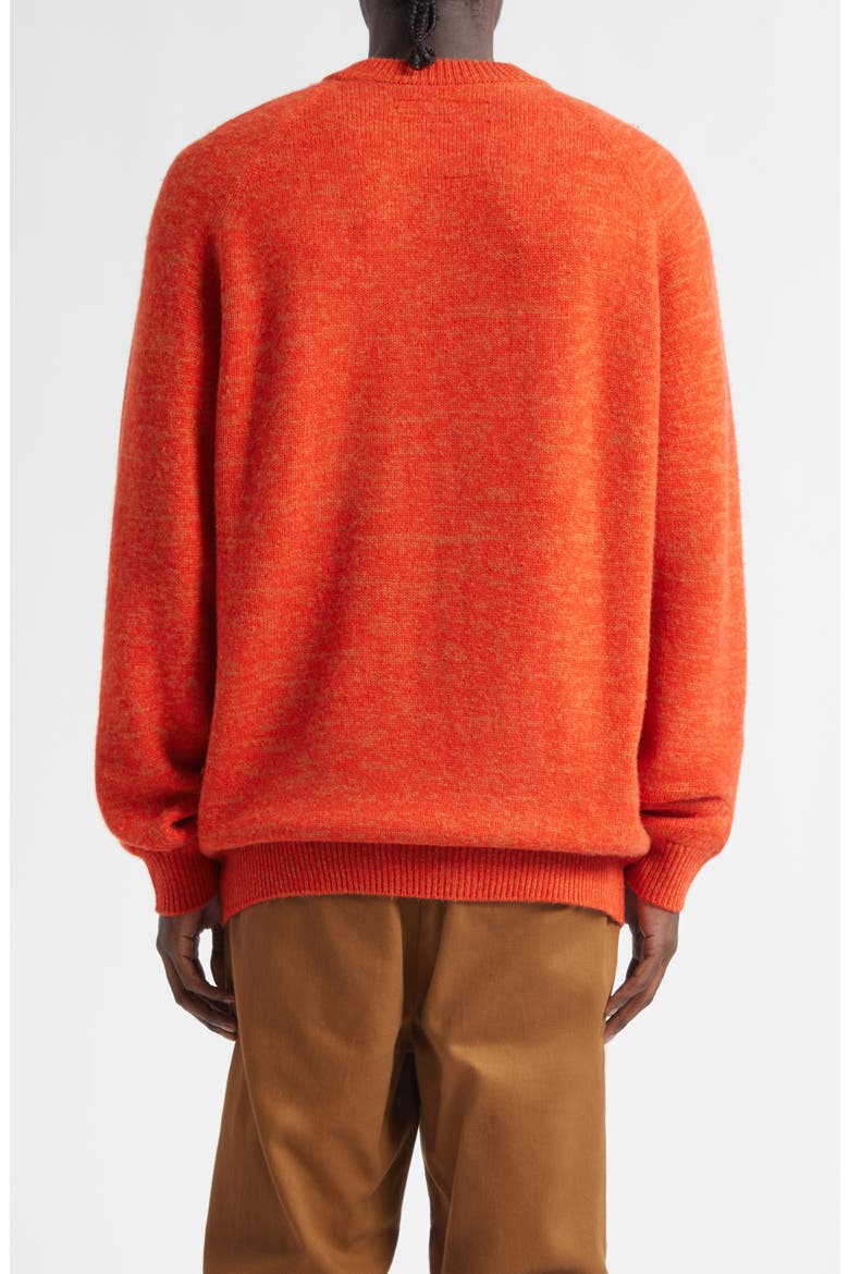 Big Cashmere & Wool Crewneck Sweater, Alternate, color, RED / ORANGE