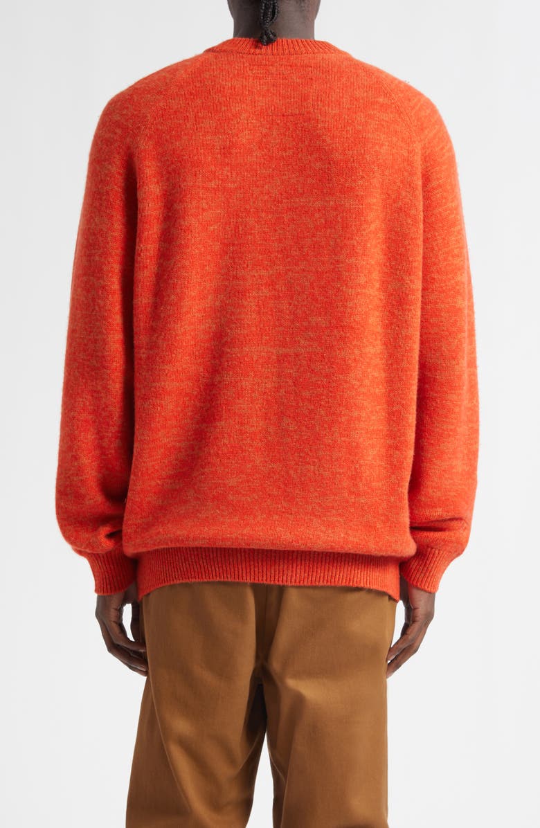 FRENCKENBERGER Big Cashmere & Wool Crewneck Sweater, Alternate, color, Red / Orange