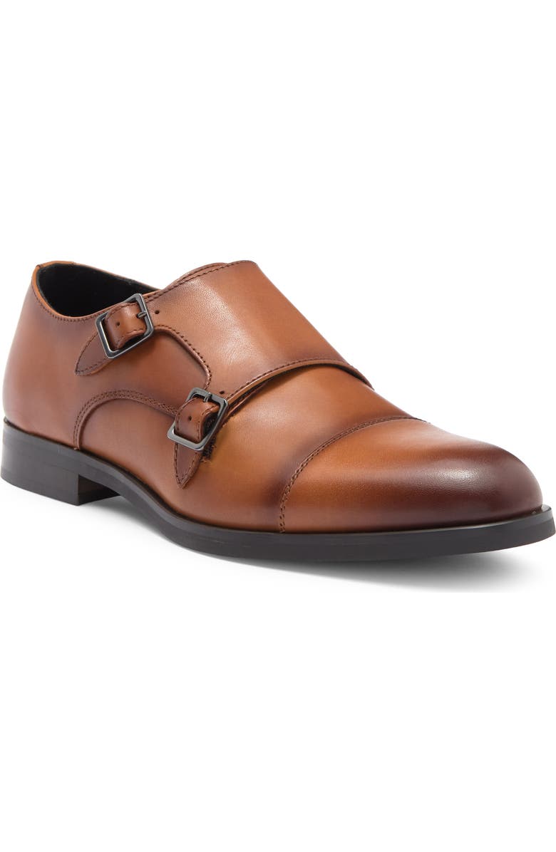 Nordstrom Edison Double Monk Strap Shoe, Main, color, Tan Chestnut