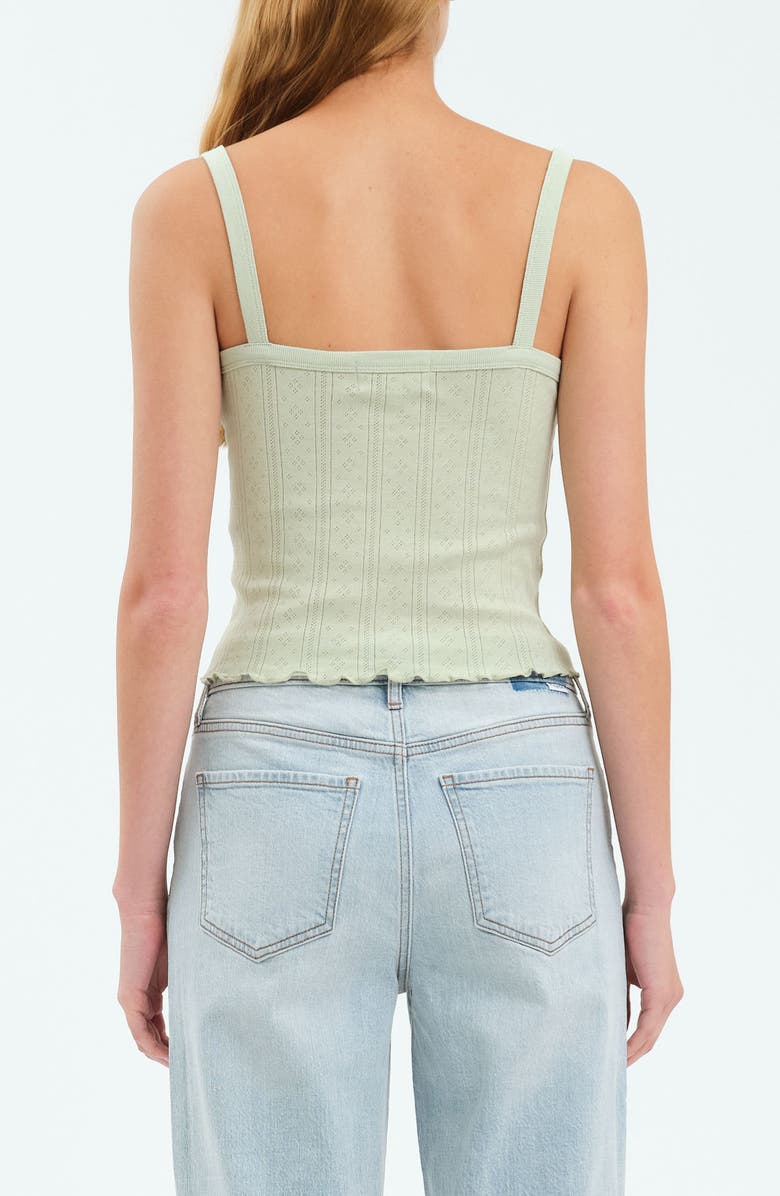 DAZE Blossom Pointelle Cotton Camisole, Alternate, color, Pistachio