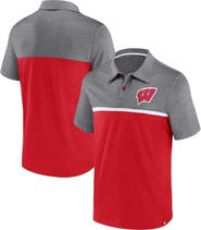 FANATICS Men's Fanatics Branded Red/Gray Wisconsin Badgers Polo