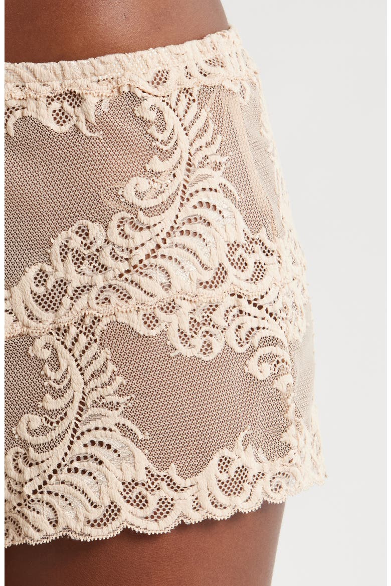 Feathers Lace Short Pajamas, Alternate, color, CAF