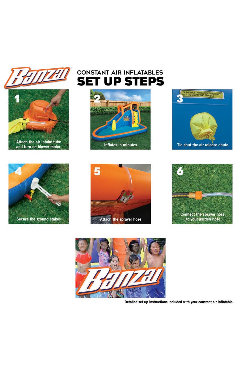 Banzai International Inflatable Pinata Bash Party Slide Water Park, Alternate, color,