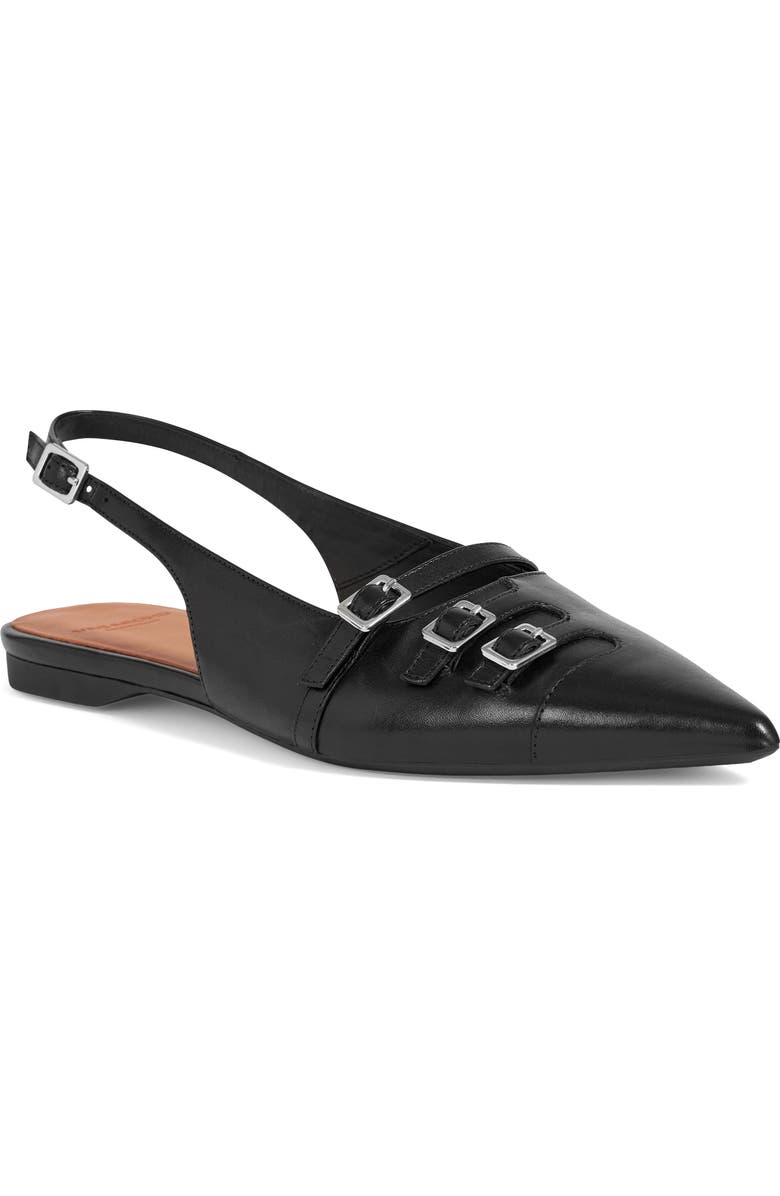 Vagabond Shoemakers Hermine Pointed Toe Slingback Flat, Main, color, Black