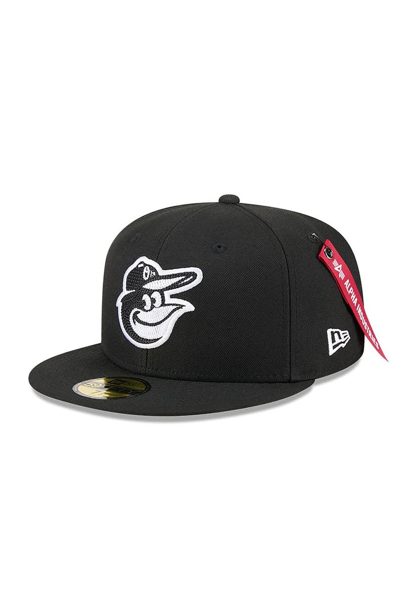 Men's New Era x Alpha Industries  Black Baltimore Orioles 59FIFTY Fitted Hat, Alternate, color, Black