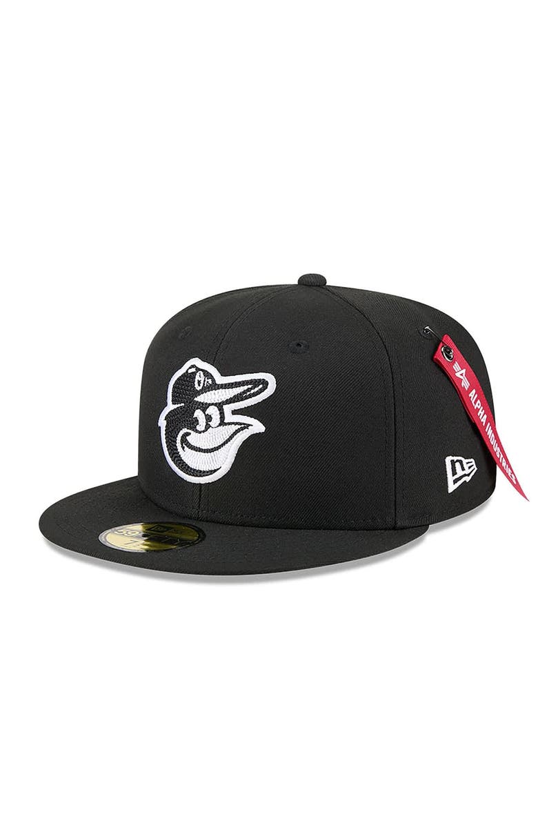 New Era x Alpha Industries Men's New Era x Alpha Industries  Black Baltimore Orioles 59FIFTY Fitted Hat, Alternate, color, Black