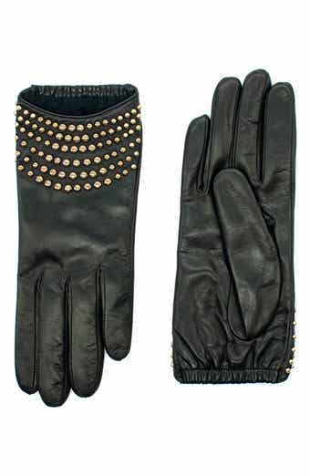 Studded Nappa Leather Gloves