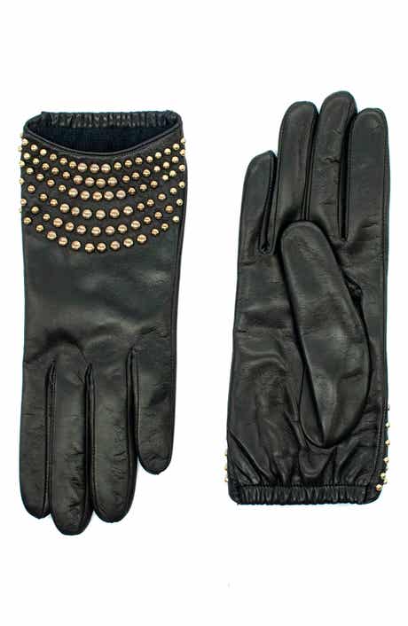 Studded Nappa Leather Gloves