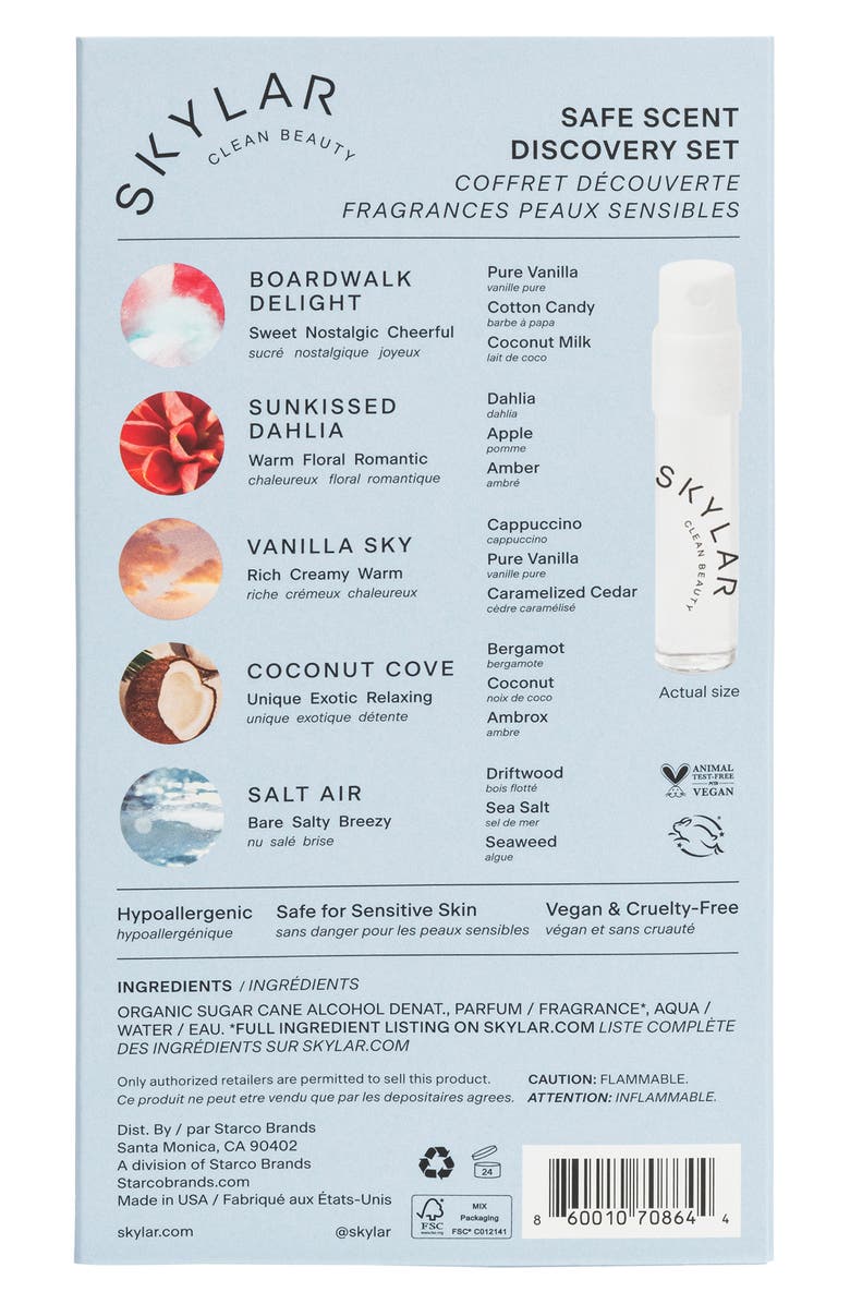 Skylar Safe Scent Eau de Parfum Discovery Set, Alternate, color, 