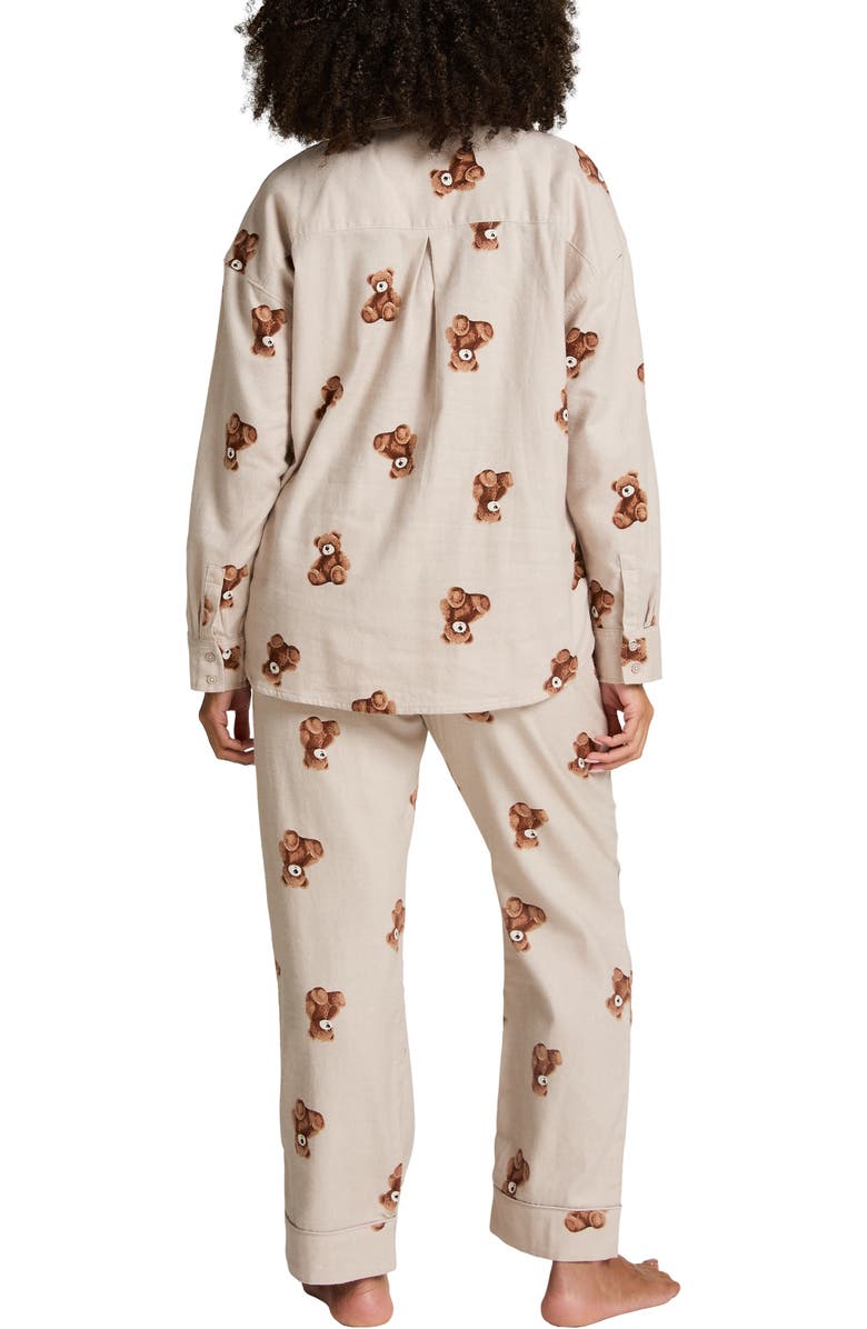 Hunkemöller Jacket Flannel Twill Bear, Alternate, color, Grey