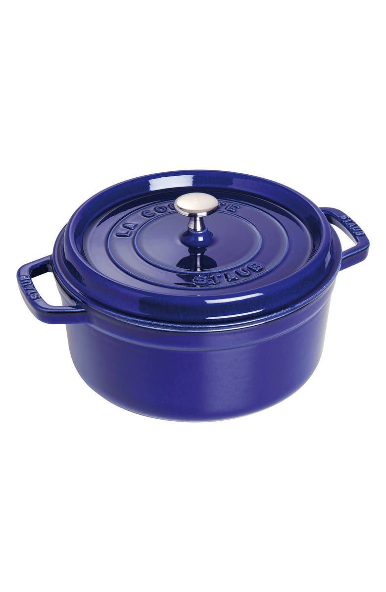 Staub 2.75-Quart Enameled Cast Iron Dutch Oven, Main, color, Dark Blue