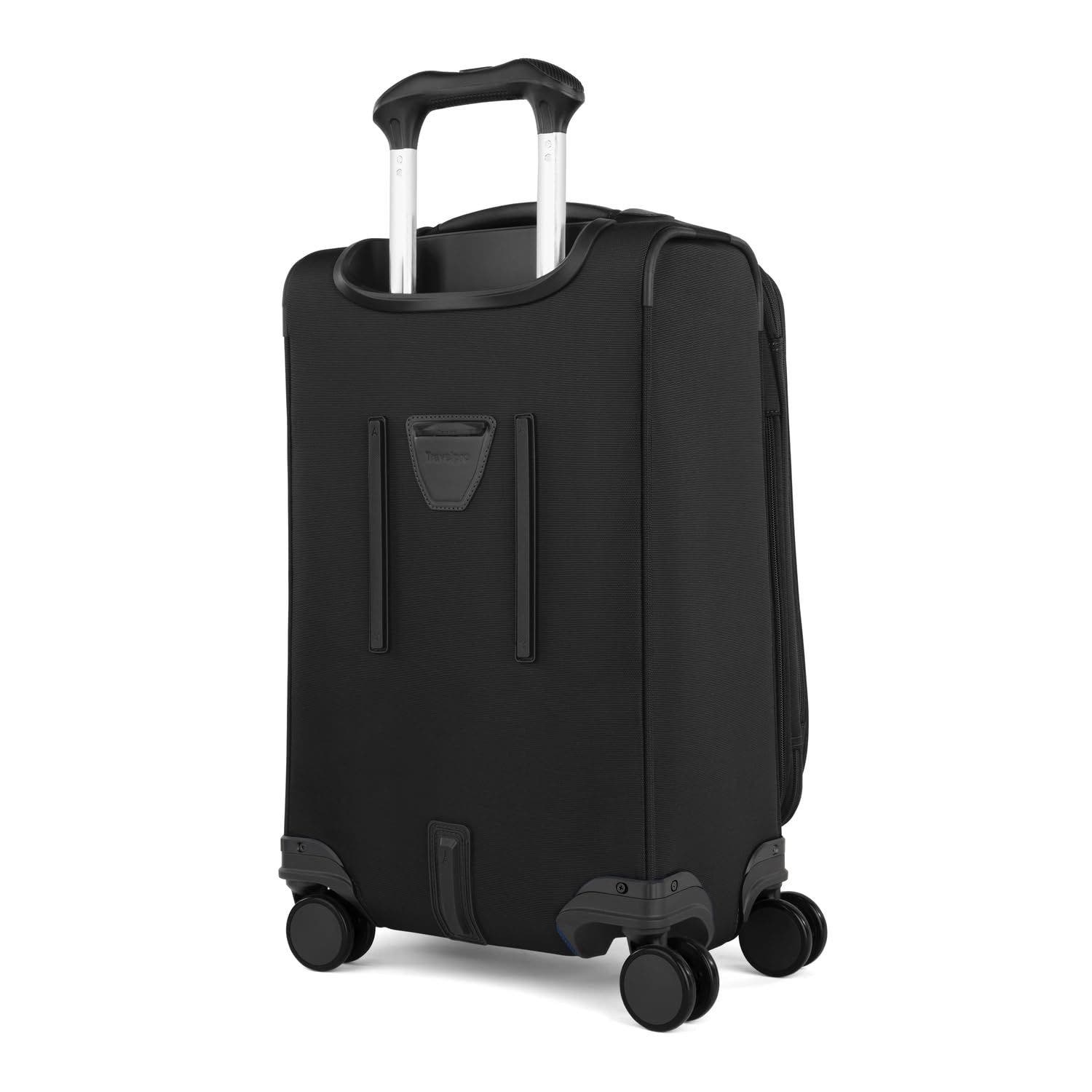 TRAVELPRO Versapack + Lightweight Softside Expandable 21" Carry On Spinner Luggage, Alternate, color, Black
