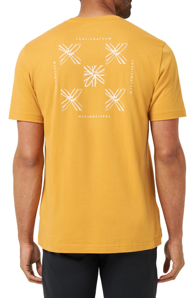 TravisMathew Crosscheck Cotton Graphic T-Shirt, Alternate, color, Spruce Yellow