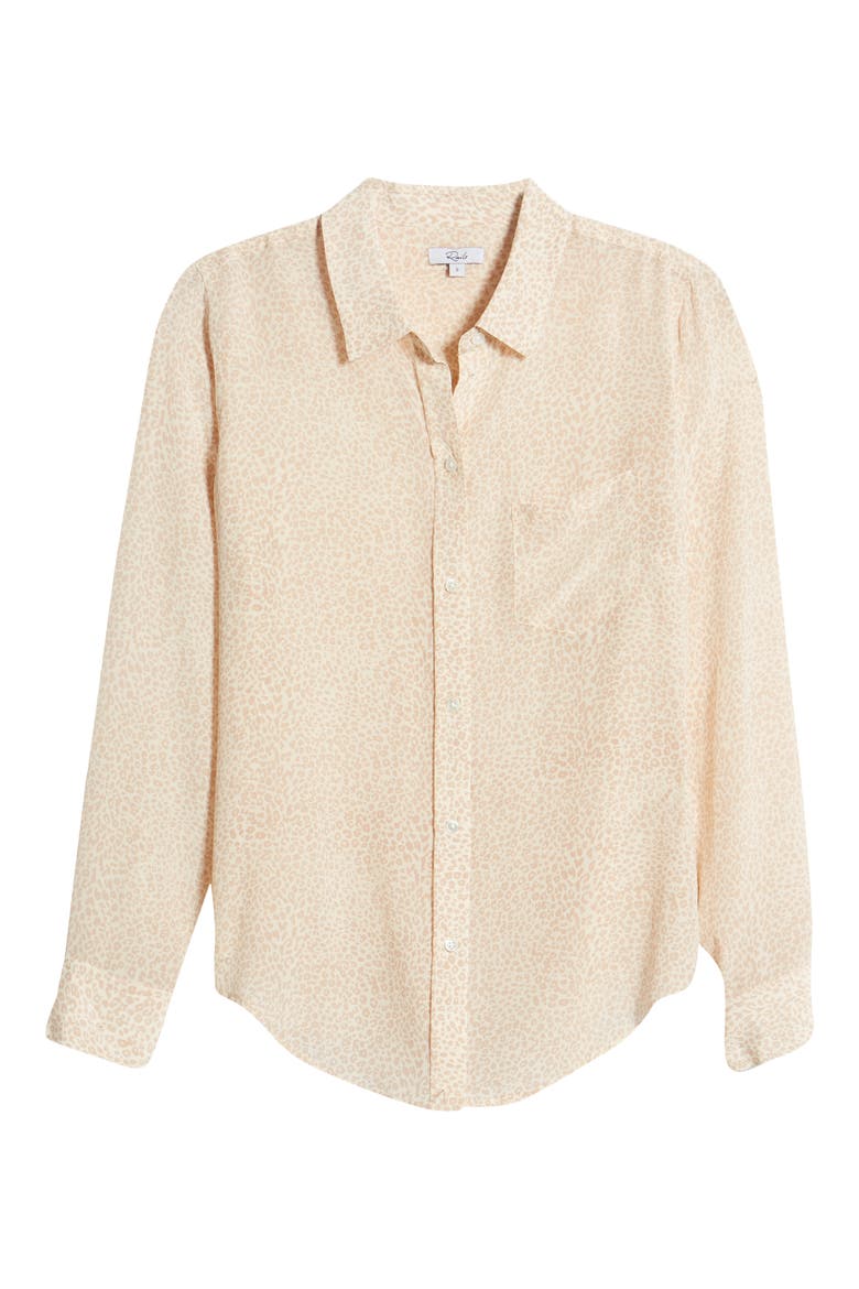 Kate Print Shirt, Alternate, color, WHITE MINI CHEETAH