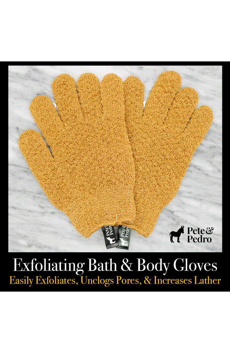 Pete & Pedro Bath & Body Exfoliating Shower Gloves, Alternate, color, NO COLOR