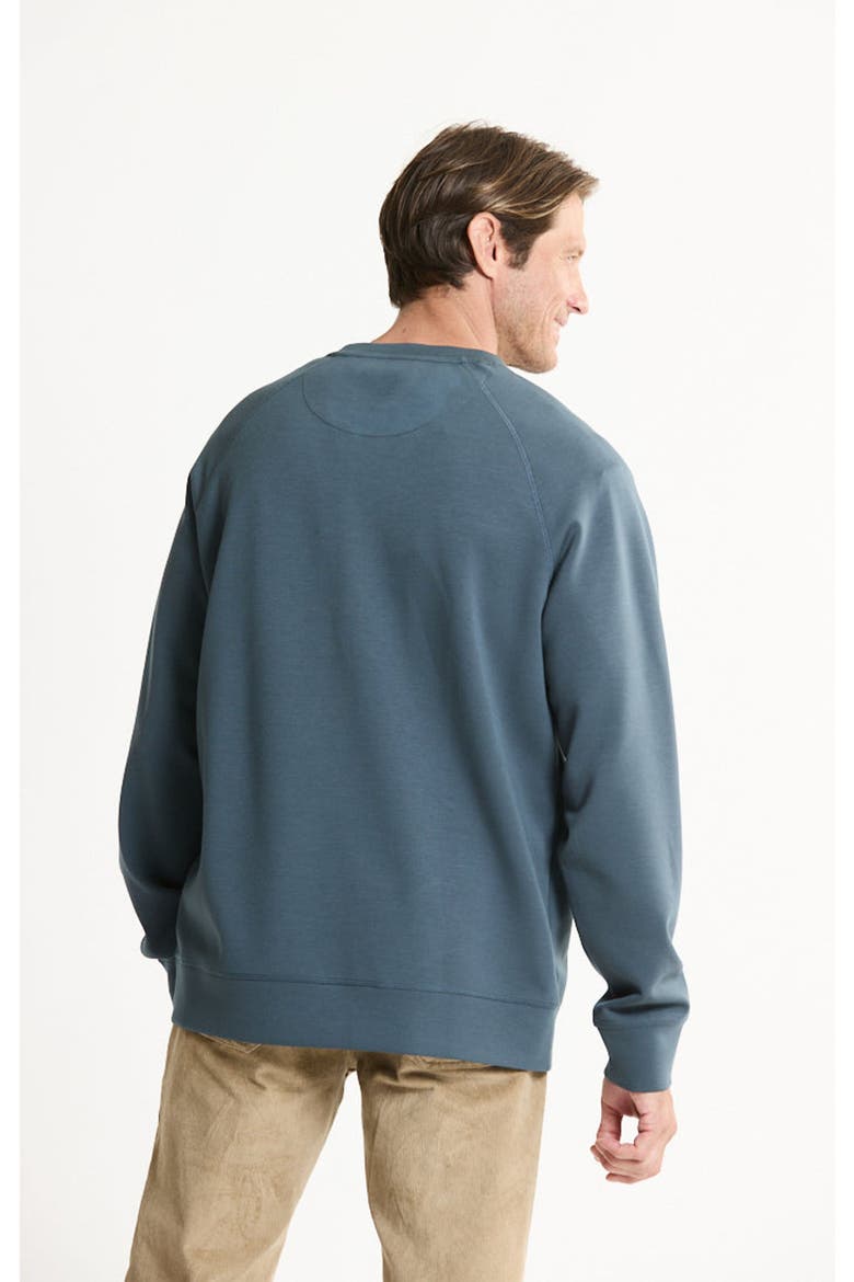 Micro Stripe Raglan Crewneck, Alternate, color, DARK TEAL